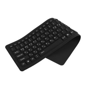 Coms 실리콘 롤 키보드 USB 인터페이스 103키 방수기능 Black 유선 BB623