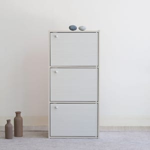 아이리스 코리아 DIY 책꽂이 낮은 거실 서재화 틈새 전면 미니 400 책장 도어형 CX 3단