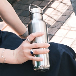 클린켄틴 라이즈 리플렉트 보온보냉 대나무캡 텀블러 473ml 실버