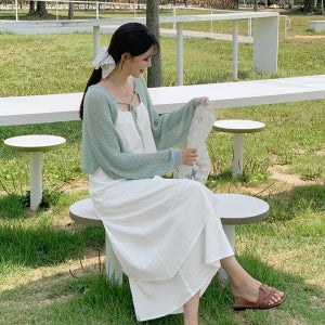 [제작] 에스텔 언발 플레어 롱 나시 원피스 82471 빅사이즈 여성의류