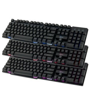 Coms 게이밍 키보드 LED USB 3컬러 LED변환 19 KEY 동시입력 12 Hot-Key 유선 JD246