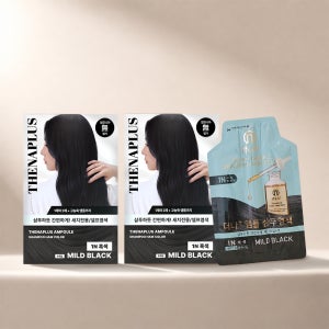 더나플러스 간편 새치염색약 샴푸형 앰플 셀프 흰머리 염색 27g, 흑색, 10개