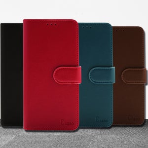 갤럭시A 포미셀 제로 4포켓 가죽 지갑 다이어리 케이스 레드, 갤럭시A40