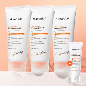 [폼50g증정] 에이솔루션 아크네 클리어 클렌징 폼 200ml, 3개