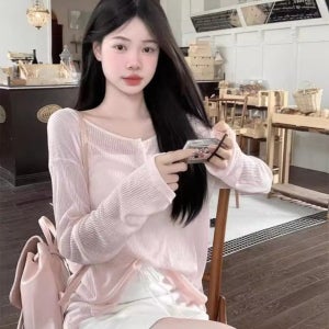 비치룩 백스트랩 루즈핏 티셔츠 시스루 뒷모습이 예쁜 비치커버업