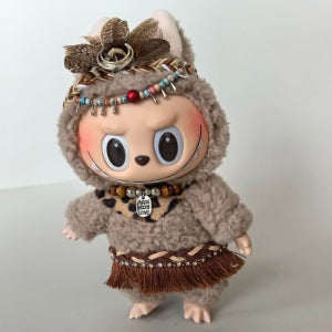 팝마트 Labubu17cm Pop Mart 라부부 라부부 아동복 Chief Savage 스타일 의류 의상 명절 선물 귀여운 의상 인형 키링 키홀더 키덜트 피규어 굿즈 마카롱 익사이