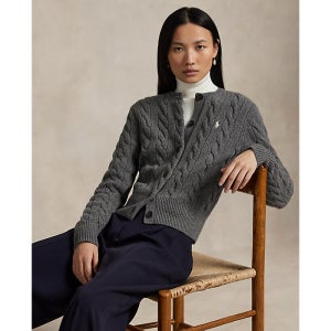 폴로 랄프 로렌 여성 케이블 니트 울 캐시미어 카디건(WMPOSWENDW20484020)