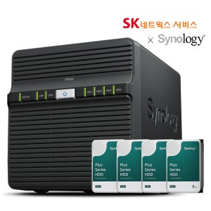 시놀로지 NAS DS423 24TB (6TBx4) 홈 사무용 공유서버 초기설치지원