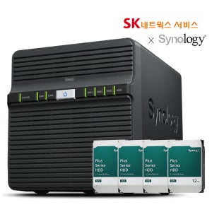 시놀로지 NAS DS423 48TB (12TBx4) 홈 사무용 공유서버 초기설치지원