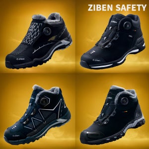 지벤 안전화 경량 방한 털 작업화 발편한 방수 방한화