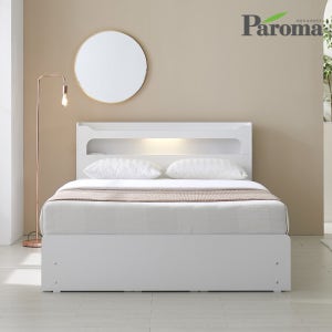 파로마 에이블 led 서랍형 수납 더블침대 D