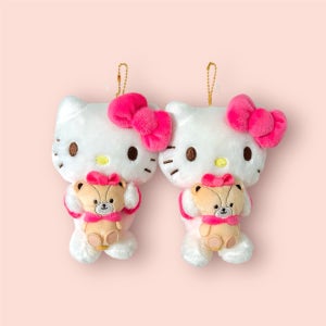 일본 정품 산리오 헬로키티 인형 키링 키홀더 타이니참 곰돌이 열쇠고리 백참