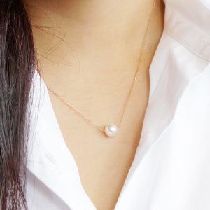 실버 스왈 한알 진주목걸이 심플목걸이 여성 데일리 주얼리 6mm 8mm