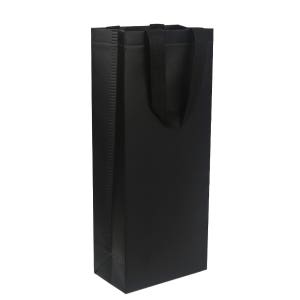 [어나더팩] 부직포 와인2병용 블랙 50ea 고급 쇼핑백