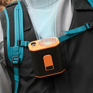 오렌지 휴대용 선풍기 손풍기 골프 캠핑 허리 선풍기 넥풍기 등풍기 허리춤 YL008