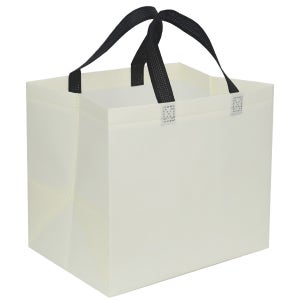 [어나더팩] 부직포 도시락 특대 아이보리 50ea 정사각 쇼핑백