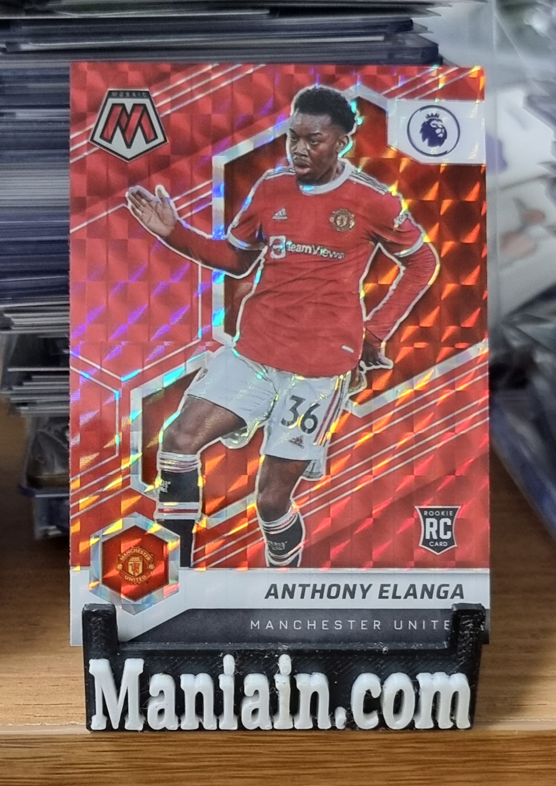 안토니 엘랑가 루키카드 2021-22 Panini Mosaic EPL Red Prizm Anthony Elanga RC NO-145 축구카드