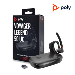 폴리 플랜트로닉스 보이저 레전드 50UC 무선 모노 블루투스 이어폰 도킹케이스 동글 포함