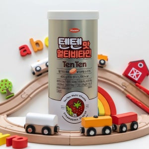 한미 텐텐맛 멀티 비타민 400g 100정 어린이 청소년 츄잉 영양제 대용량 딸기 츄어블