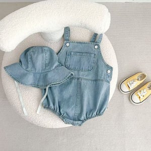 유아 아기옷 봄 가을 외출복 연청멜빵슈트