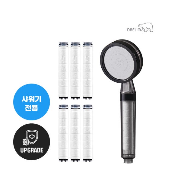 대림바스 디클린 멀티필터 샤워기+항균 플러스 리필필터(6개입) SET