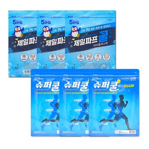 제일파스 쿨파스 붙이는 파스 3팩(15매입) + 슈퍼 쿨파스 붙이는 파스 3팩(15매입)