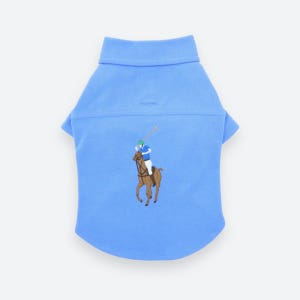 폴로 포니 자수 강아지 메시 셔츠 여름 반려견 옷 통기성 산책복