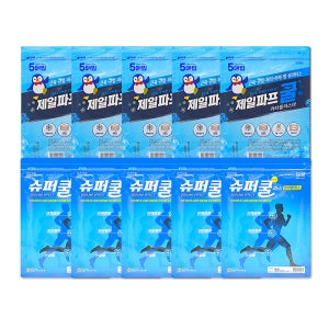 제일파스 쿨파스 붙이는 파스 5팩(25매입) + 슈퍼 쿨파스 붙이는 파스 5팩(25매입)