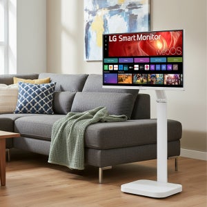 LG 스마트TV 이동형 티비 이동형스탠드 68.4cm(27인치), 4K, 스윙스탠드