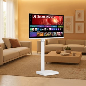 LG 스마트TV 이동식 티비 이동형스탠드 68.4cm(27인치), 4K, 스윙스탠드