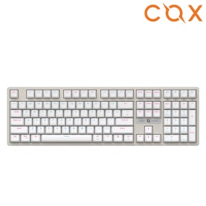 COX CK580 교체축 무한 동시 입력 게이밍 기계식 키보드 화이트, 적축