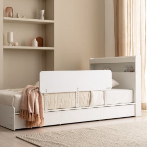 젠티스 국내생산 어린이 침대안전가드 낙상방지 무지 침대가드 브래킷 고급 화이트 120cm