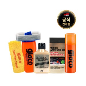 소프트99 3종세트 유리 유막제거제 G73+발수코팅제 DX+사이드미러 발수코팅제 G65X