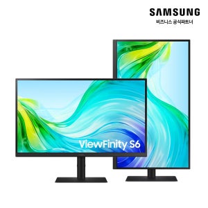 삼성전자 뷰피니티 S6 27 IPS QHD 100Hz 피봇 모니터 LS27F614EAKXKR