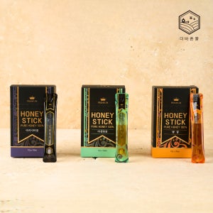 더바른꿀 프리미엄 자연 벌꿀 스틱 선물세트 12g 60포 답례품 답례꿀 명절 선물 보자기포장