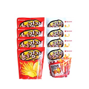 오리온 눈을감자 56g 페퍼솔트맛 10봉+칠리치즈 프라이즈맛 10봉