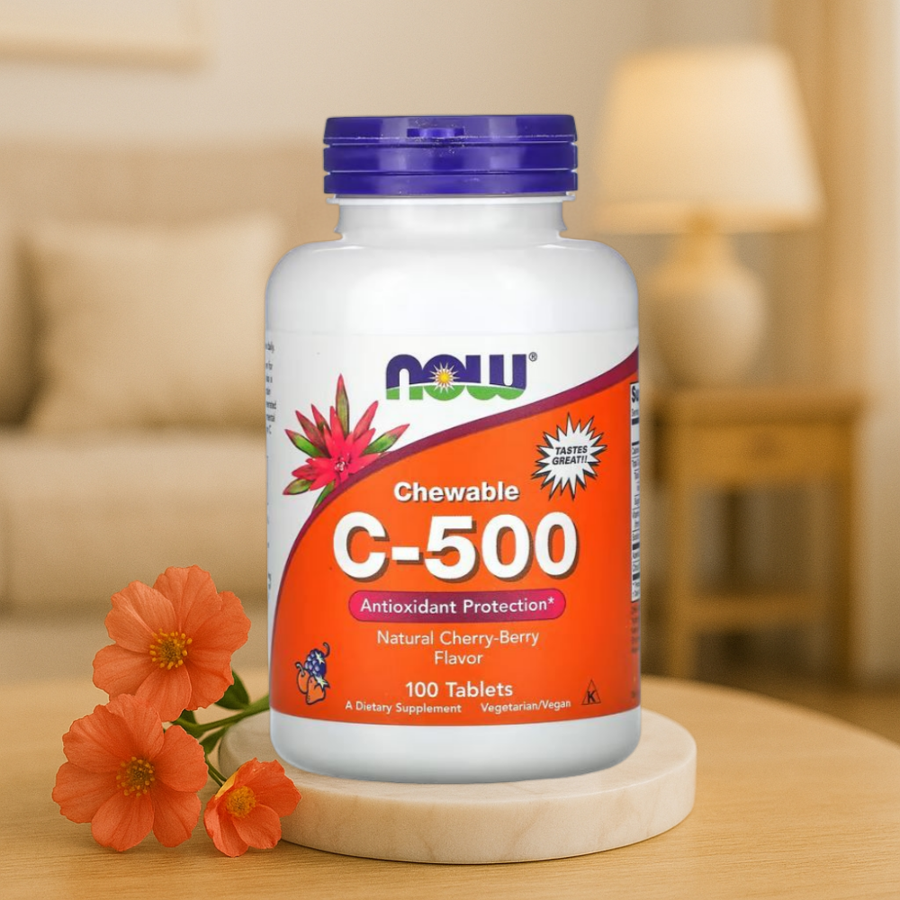 나우푸드 츄어블 비타민C 500 체리맛 <b>아세로라</b> Vitamin C 100정, 1개