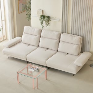 컴프홈 루시아 스윙 모듈 패브릭 소파 코너형 미포함, 아이보리, 4인용