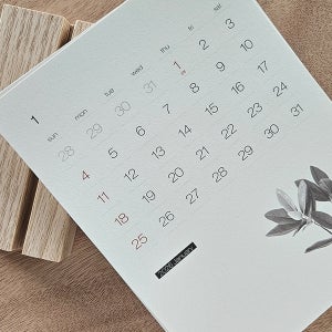 2026 우드 탁상 달력 데스크 캘린더 커스텀제작 세로형