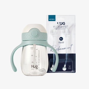 마더케이 허그 추 빨대컵 210ml+빨대 추 리필세트 어린이집 물통 물병