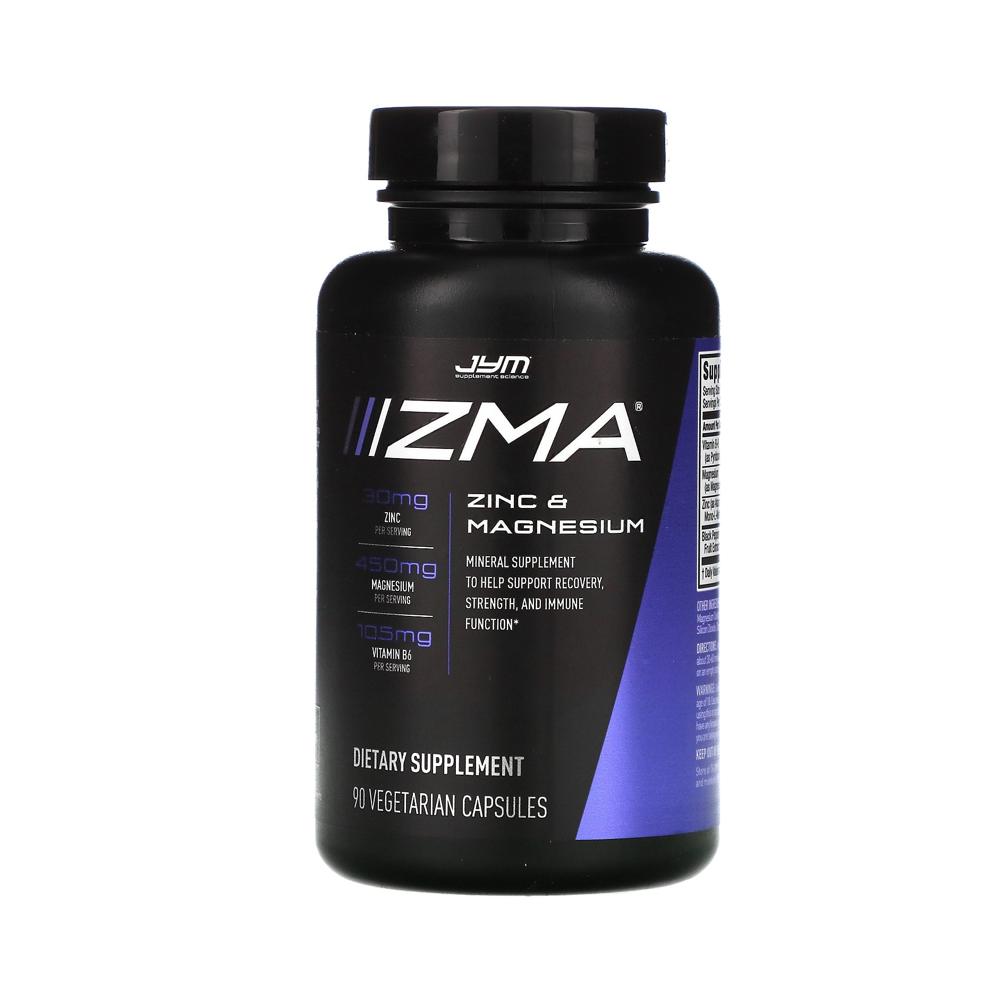 <b>JYM Supplement Science</b> ZMA 아연 마그네슘 90정 베지 캡슐