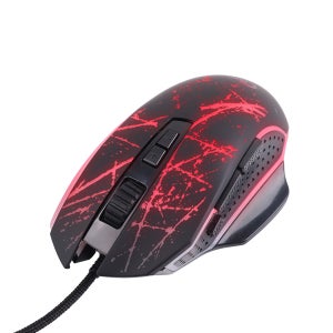 Coms 게이밍 사무용 마우스 4 Color LED 변환 6버튼 4단 DPI 최대 3200 인체공학적 유선 TT420