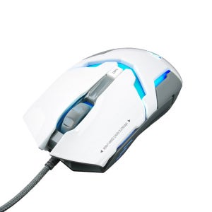 Coms 게이밍 사무용 마우스 7컬러 LED 변환 최대 3200DPI 흰색 유선 JD961