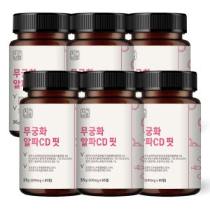무궁 알파CD 핏 무궁화 알파시디 알파시클로덱스트린 효능 60정, 6개