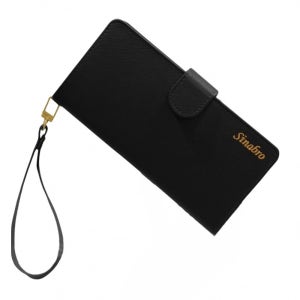 갤럭시A9프로 지갑 케이스 소가죽 시나브로 블랙, SM-G887N