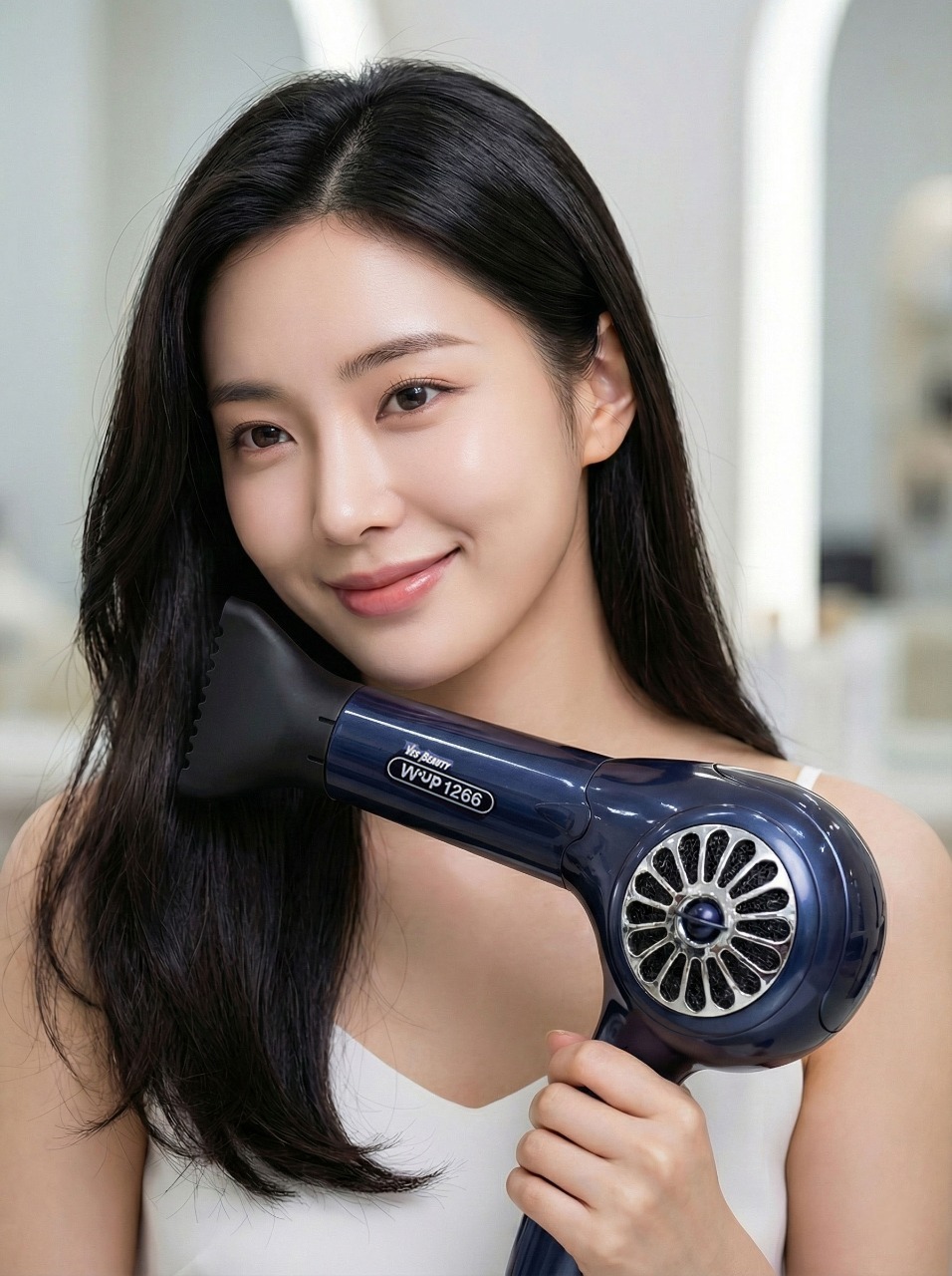 예스뷰티 WUP 헤어 드라이기 저소음 경량 미용실 가벼운 다크네이비 전문가용