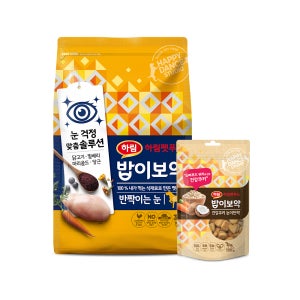 [눈 관리 세트] 밥이보약 DOG 반짝이는 눈 강아지 눈물사료 3.4kg + 건강쿠키 눈이반짝 120g