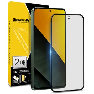 고부기 풀점착 풀커버 강화유리 액정보호필름 샤오미 POCO M7 PRO 5G, 2매입