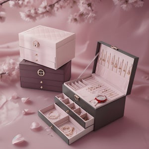 3단 보석함 주얼리 목걸이 거치대 반지 케이스 악세사리 보관함