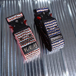 캐리어 밸트 자물쇠 스트랩 밴드 표시 벨트 제작 여행(가죽, 군용버클, 2가지 색상)